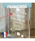 Trophée en verre personnalisé - Modèle rectangulaire - Entreprise