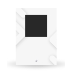 Cadre photo en verre personnalisé verticale - Modèle Blanc