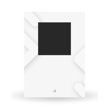 Cadre photo en verre personnalisé verticale - Modèle Blanc