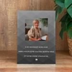 Cadre photo en verre personnalisé verticale - Modèle Noir