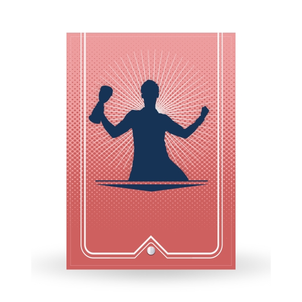 Cadre photo en verre personnalisé verticale - Modèle Rouge