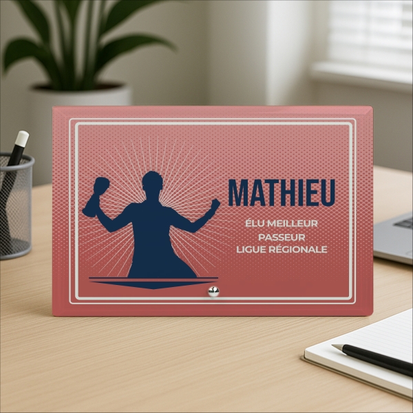 Cadre photo en verre personnalisé horizontale - Modèle Rouge