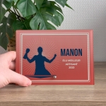 Cadre photo en verre personnalisé horizontale - Modèle Rouge