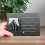 Cadre photo en verre personnalisé horizontale - Modèle Noir