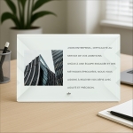 Cadre photo en verre personnalisé horizontale - Modèle Blanc