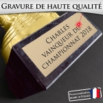 Trophée doré personnalisable - 10 modèles