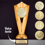 Trophée effet bronze personnalisable - 10 modèles
