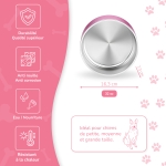 Gamelle personnalisée - Modèle gravée -  Rose - KDO MAGIC - animaux de compagnie