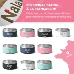 Gamelle personnalisée - Modèle gravée -  Rose - KDO MAGIC - animaux de compagnie
