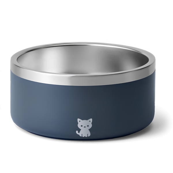 Gamelle personnalisée - Modèle gravée - Bleu marin- KDO MAGIC - animaux de compagnie