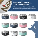 Gamelle personnalisée - Modèle gravée - Bleu marin- KDO MAGIC - animaux de compagnie