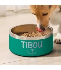 Gamelle personnalisée - Modèle gravée - Vert - KDO MAGIC - animaux de compagnie