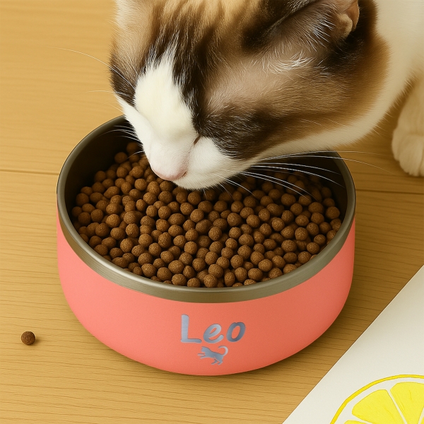 Petite Gamelle personnalisée - Modèle gravée - rose - KDO MAGIC - animaux de compagnie