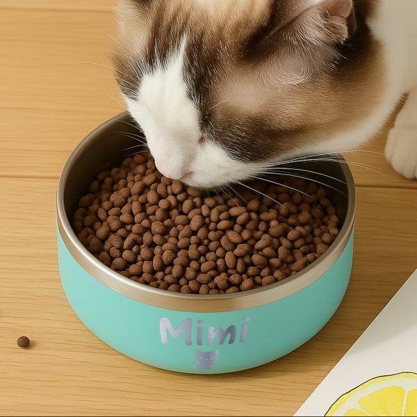 Petite Gamelle personnalisée - Modèle gravée - turquoise - KDO MAGIC - animaux de compagnie