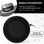 Petite Gamelle personnalisée - Modèle gravée - noir - KDO MAGIC - animaux de compagnie