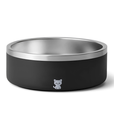 Petite Gamelle personnalisée - Modèle gravée - noir - KDO MAGIC - animaux de compagnie