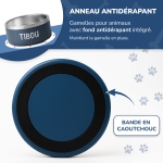 Petite Gamelle personnalisée - Modèle gravée - bleu - KDO MAGIC - animaux de compagnie