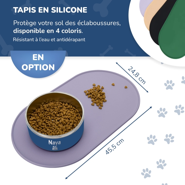 Petite Gamelle personnalisée - Modèle gravée - bleu - KDO MAGIC - animaux de compagnie