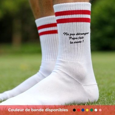 Chaussettes personnalisées texte