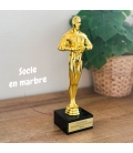 Trophée statuette dorée personnalisée