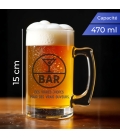 Chope à bière personnalisable - Photo et texte