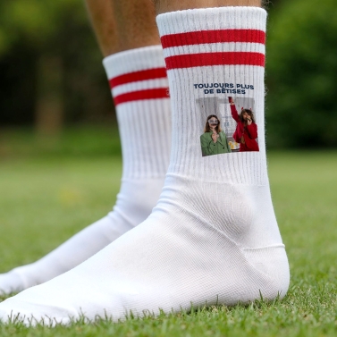 Chaussettes personnalisées Photo et texte