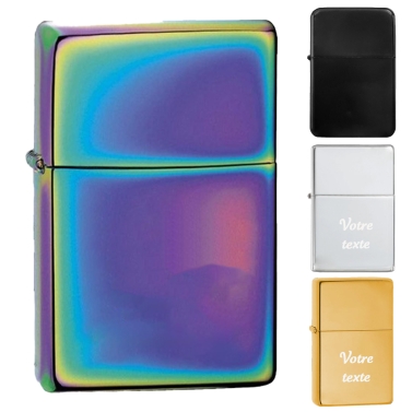 Briquet personnalisé essence couleur - Modèle Majuscule