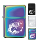 Briquet personnalisé essence couleur bleu - Modèle poisson