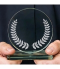 Trophée en verre personnalisé - Grand modèle - Top 1