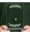 Trophée en verre personnalisé - Modèle rectangulaire - Top 1