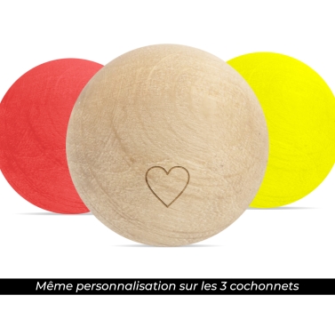 Cochonnet personnalisable - Modèle Coeur