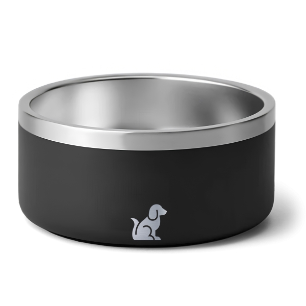 Gamelle personnalisée - Modèle gravée - Noir - KDO MAGIC - animaux de compagnie