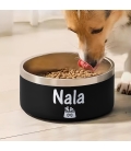 Gamelle personnalisée - Modèle gravée - Noir - KDO MAGIC - animaux de compagnie