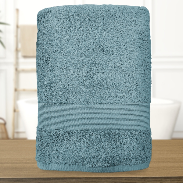 Serviette de bain Bleu Orage personnalisée - 450gr/m²