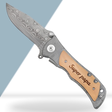 Couteau gravé personnalisé survie - Modèle prénom