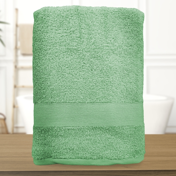 Serviette de bain vert d'eau personnalisée - 450gr/m²