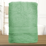 Serviette de bain vert d'eau personnalisée - 450gr/m²