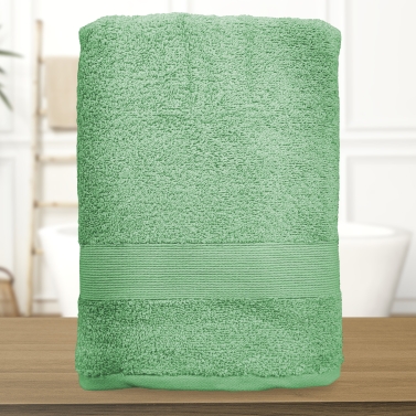 Serviette de bain vert d'eau personnalisée - 450gr/m²