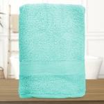 Serviette de bain bleu ciel personnalisée - 450gr/m²