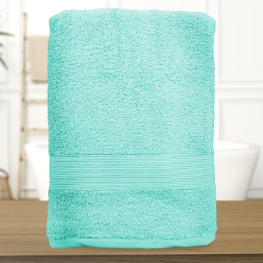 Serviette de bain bleu ciel personnalisée - 450gr/m²