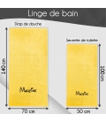 Serviette de bain jaune personnalisée - 450gr/m²