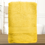 Serviette de bain jaune personnalisée - 450gr/m²