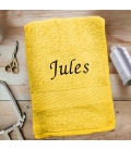 Serviette de bain jaune personnalisée - 450gr/m²