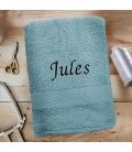 Serviette de bain Bleu Orage personnalisée - 450gr/m²