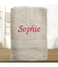 Serviette de bain taupe personnalisée - 450gr/m²