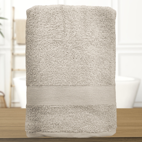 Serviette de bain taupe personnalisée - 450gr/m²