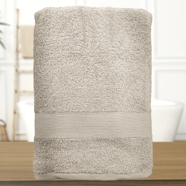 Serviette de bain taupe personnalisée - 450gr/m²
