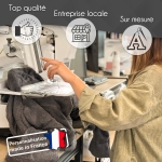 Serviette de bain taupe personnalisée - 450gr/m²