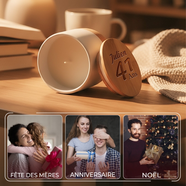 Grande Bougie modèle Anniversaire personnalisée