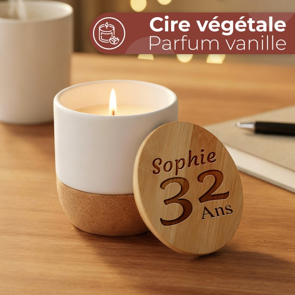 Grande Bougie modèle Anniversaire personnalisée